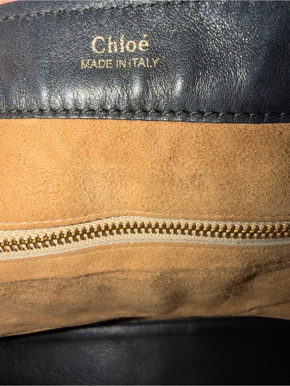 CHLOE Color Block Black and Cream Leather Tote - Picture 11 of 15